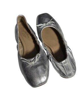 Seychelles Square Toe Silver Ballet Flats Y2K